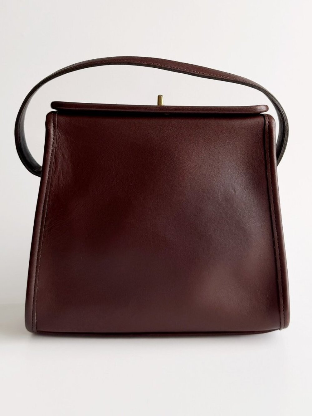Vintage Coach 9043 Geometric Bag USA Mahogany Purse 1998